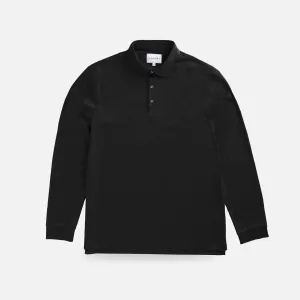 The Charcoal Heather Arlon Knit Long Sleeve Custom Polo