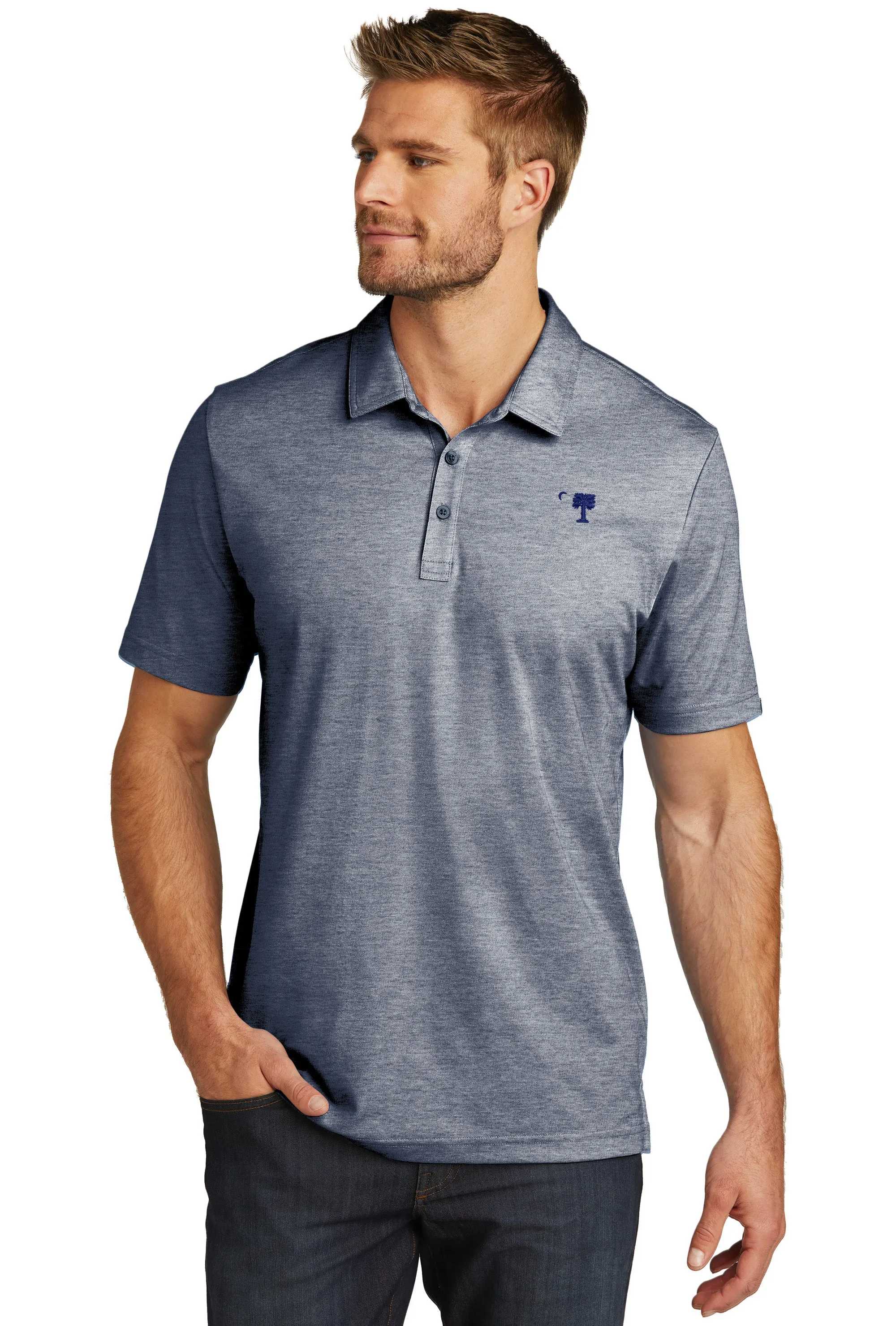 The Citadel, Big Red, Travis Mathew Oceanside Heather Polo Shirt