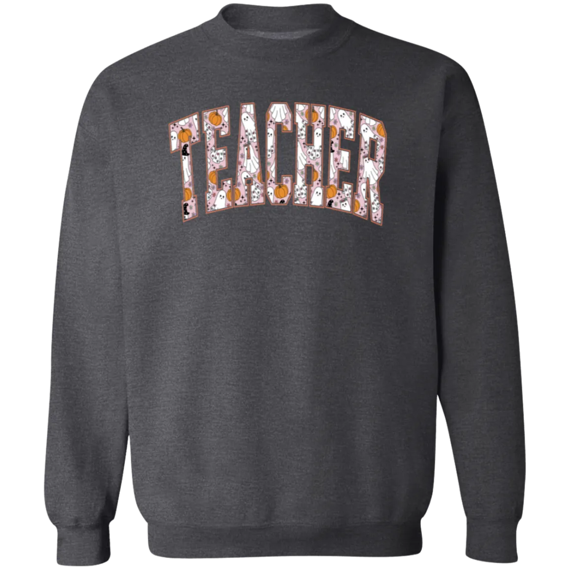 Trendy Halloween Fall Crewneck Sweatshirt – Perfect for Spooky Teachers