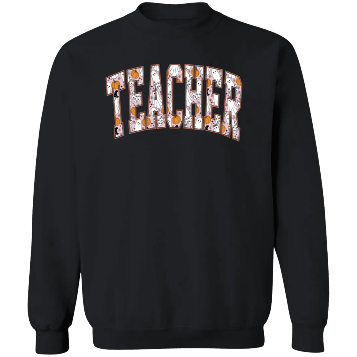Trendy Halloween Fall Crewneck Sweatshirt – Perfect for Spooky Teachers