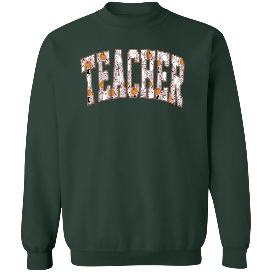 Trendy Halloween Fall Crewneck Sweatshirt – Perfect for Spooky Teachers