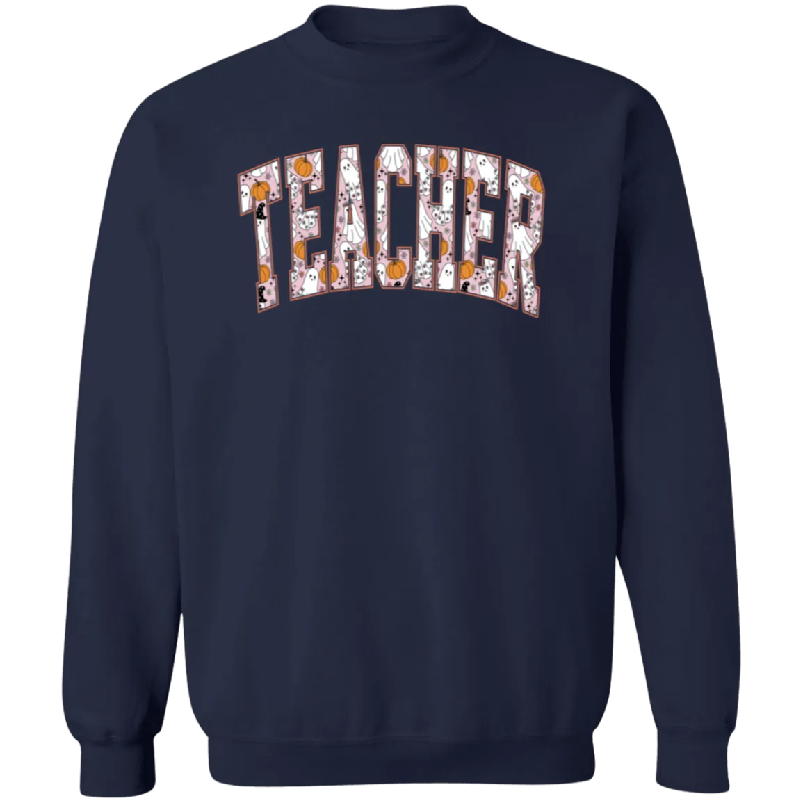 Trendy Halloween Fall Crewneck Sweatshirt – Perfect for Spooky Teachers