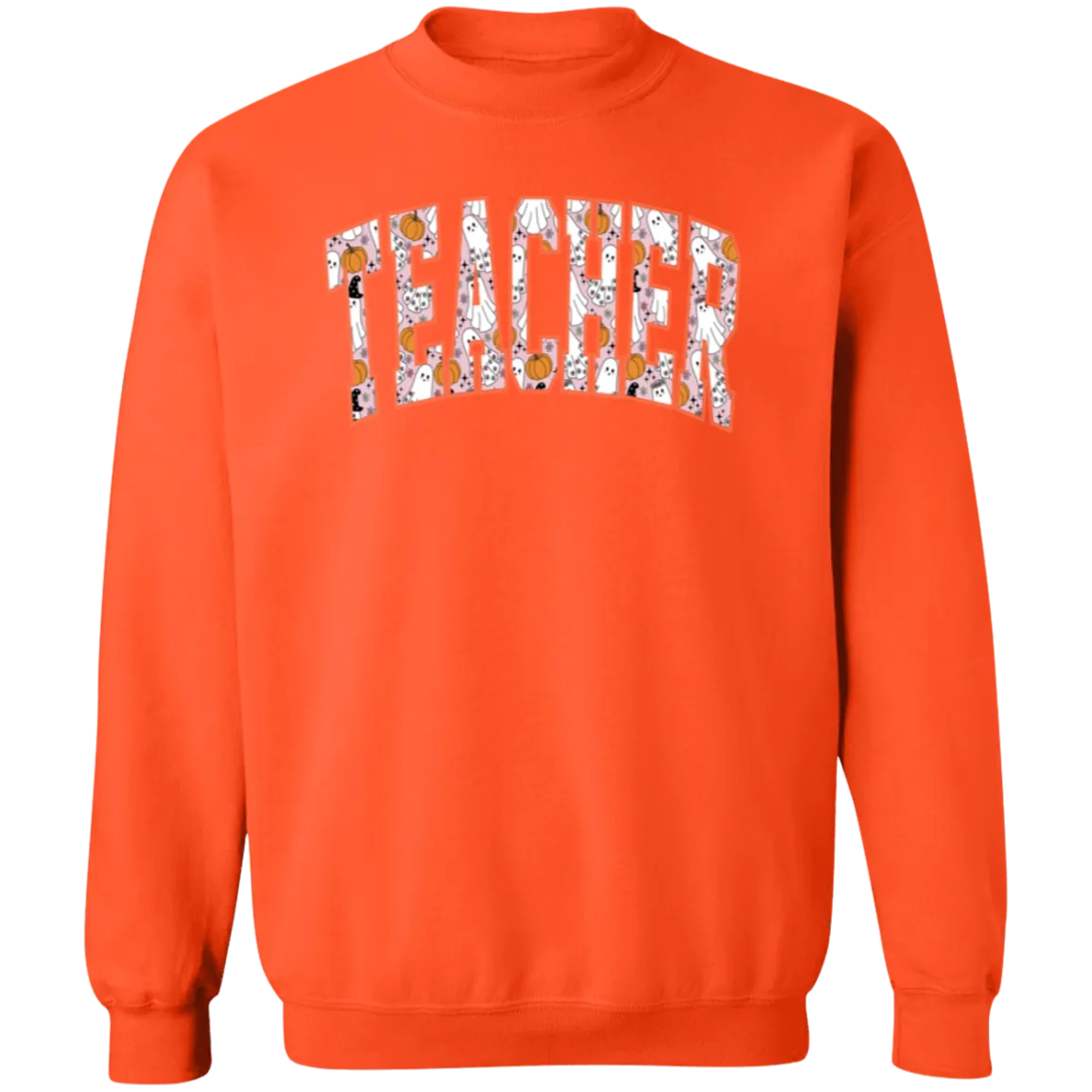 Trendy Halloween Fall Crewneck Sweatshirt – Perfect for Spooky Teachers