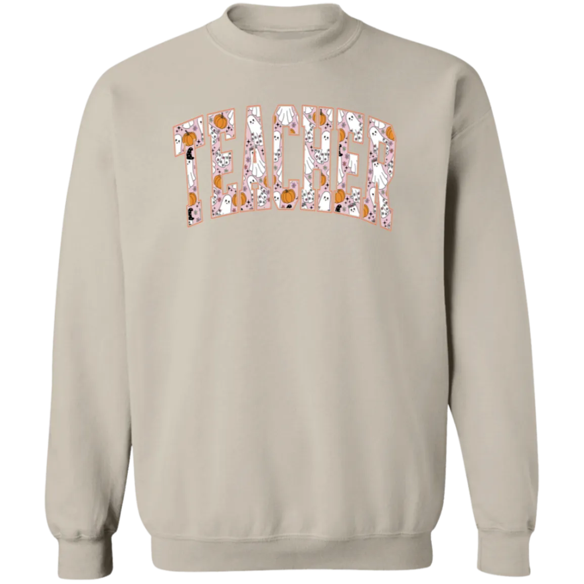 Trendy Halloween Fall Crewneck Sweatshirt – Perfect for Spooky Teachers