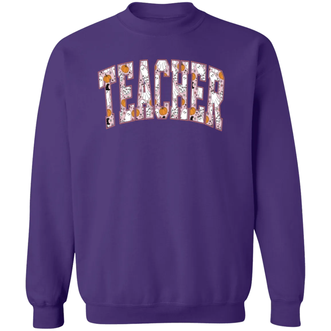 Trendy Halloween Fall Crewneck Sweatshirt – Perfect for Spooky Teachers