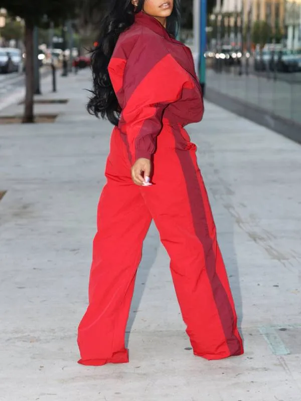 Two-Tone Jacket & Pants Set