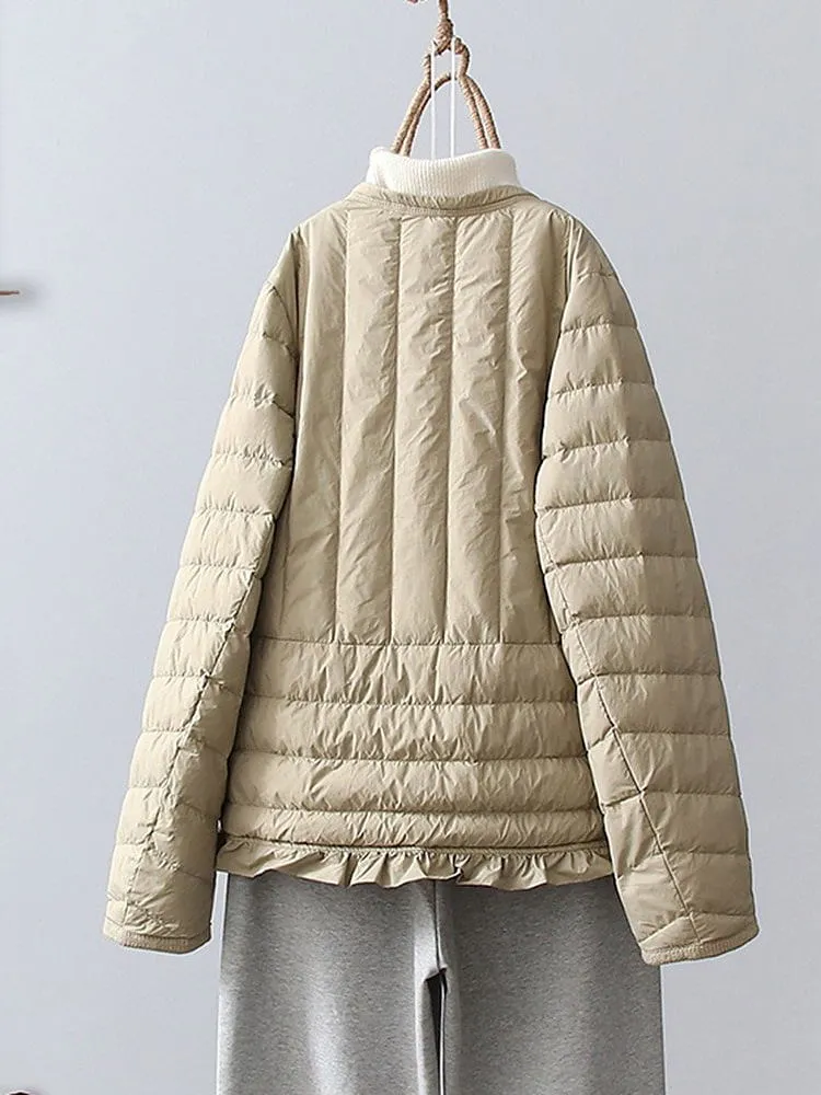 Ultra Light Thin Puffer Jacket Short Parkas