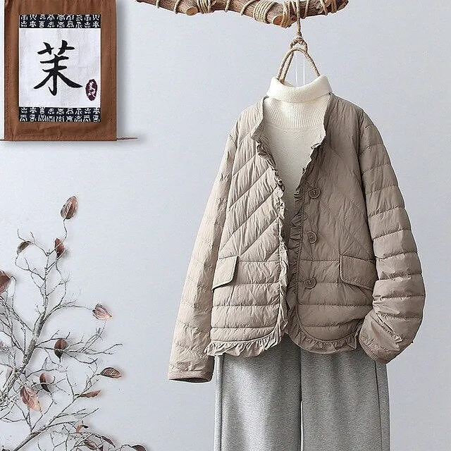 Ultra Light Thin Puffer Jacket Short Parkas
