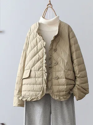 Ultra Light Thin Puffer Jacket Short Parkas