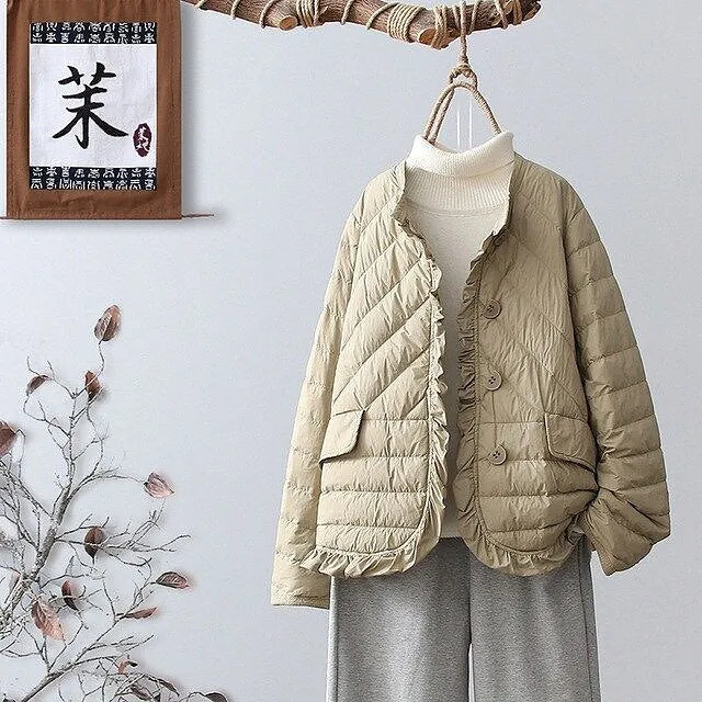 Ultra Light Thin Puffer Jacket Short Parkas