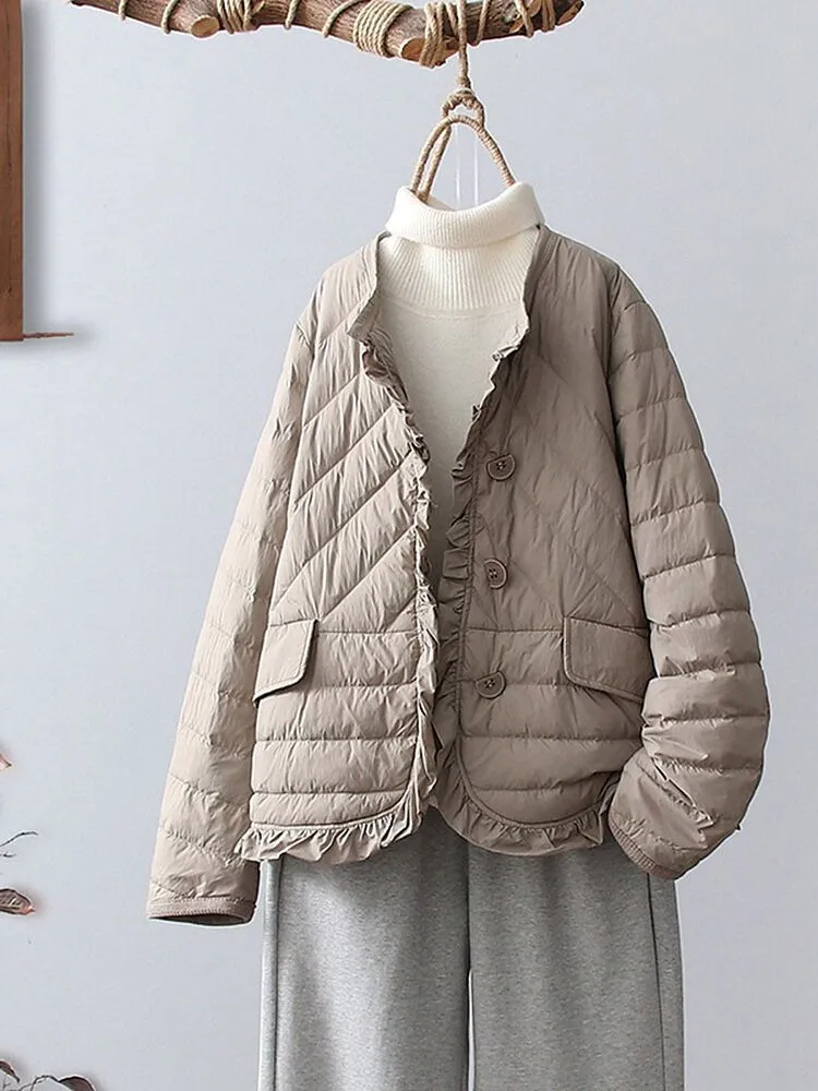 Ultra Light Thin Puffer Jacket Short Parkas