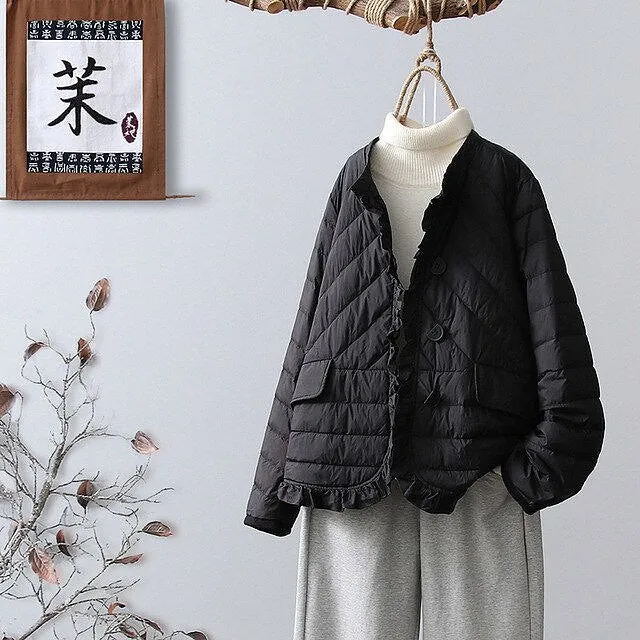Ultra Light Thin Puffer Jacket Short Parkas