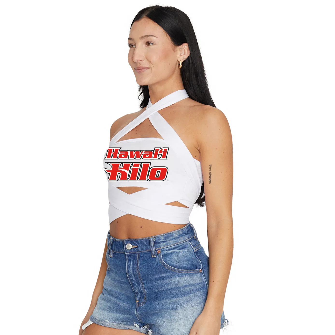University of Hawaii Hilo White Multi Way Bandeau Top
