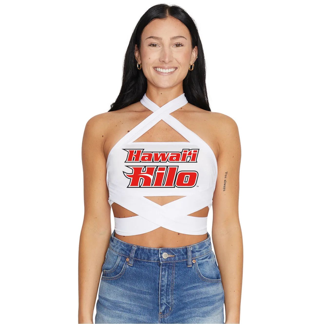University of Hawaii Hilo White Multi Way Bandeau Top