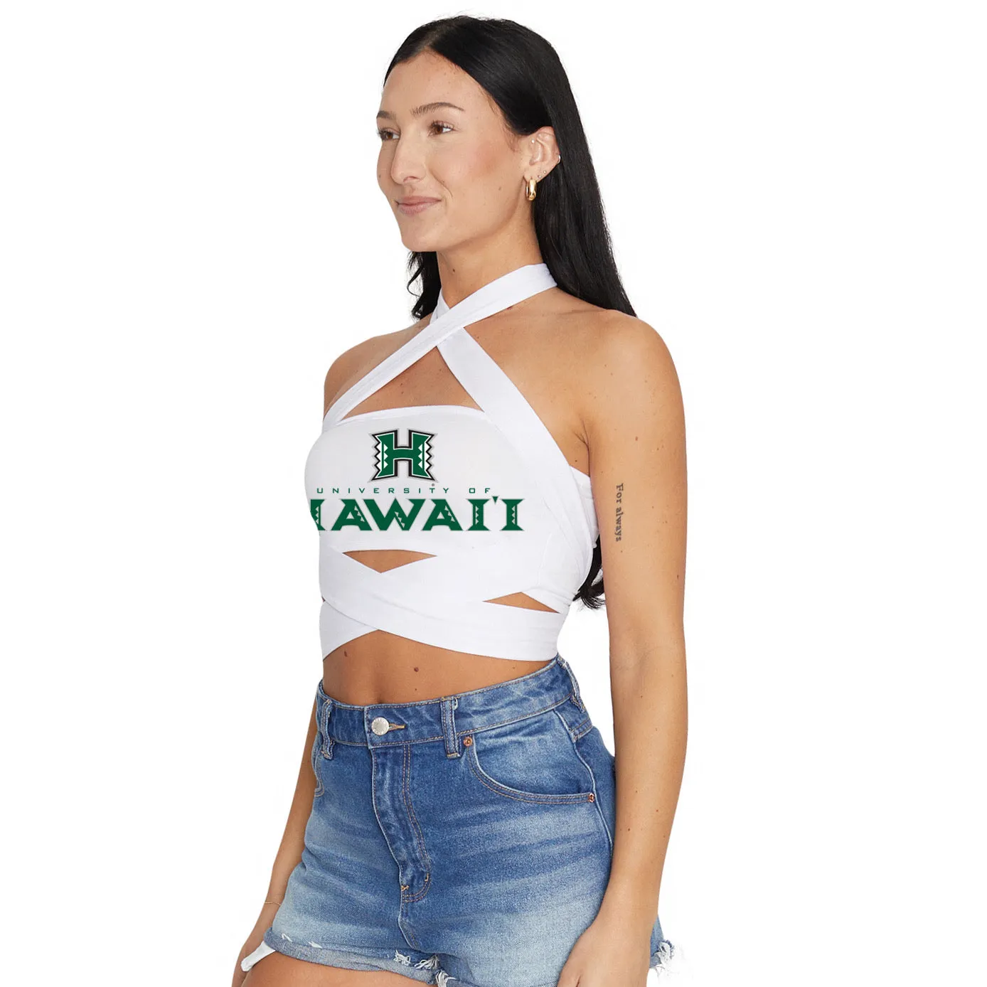 University of Hawaii White Multi Way Bandeau Top