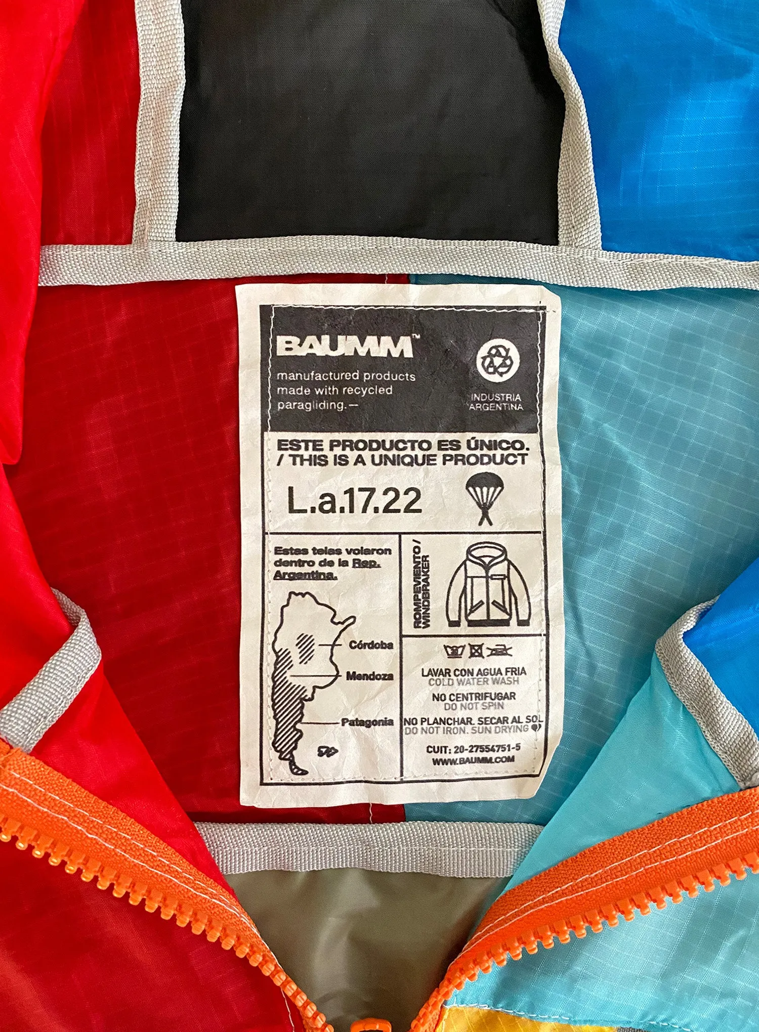 Upcycled Parachute Jacket (Large - L.a.17.22)