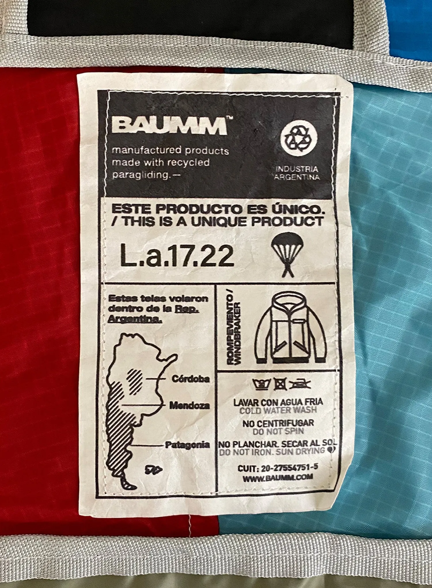 Upcycled Parachute Jacket (Large - L.a.17.22)