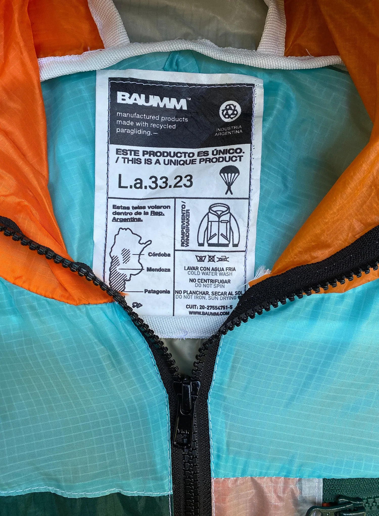 Upcycled Parachute Jacket (Large - L.a.33.23)