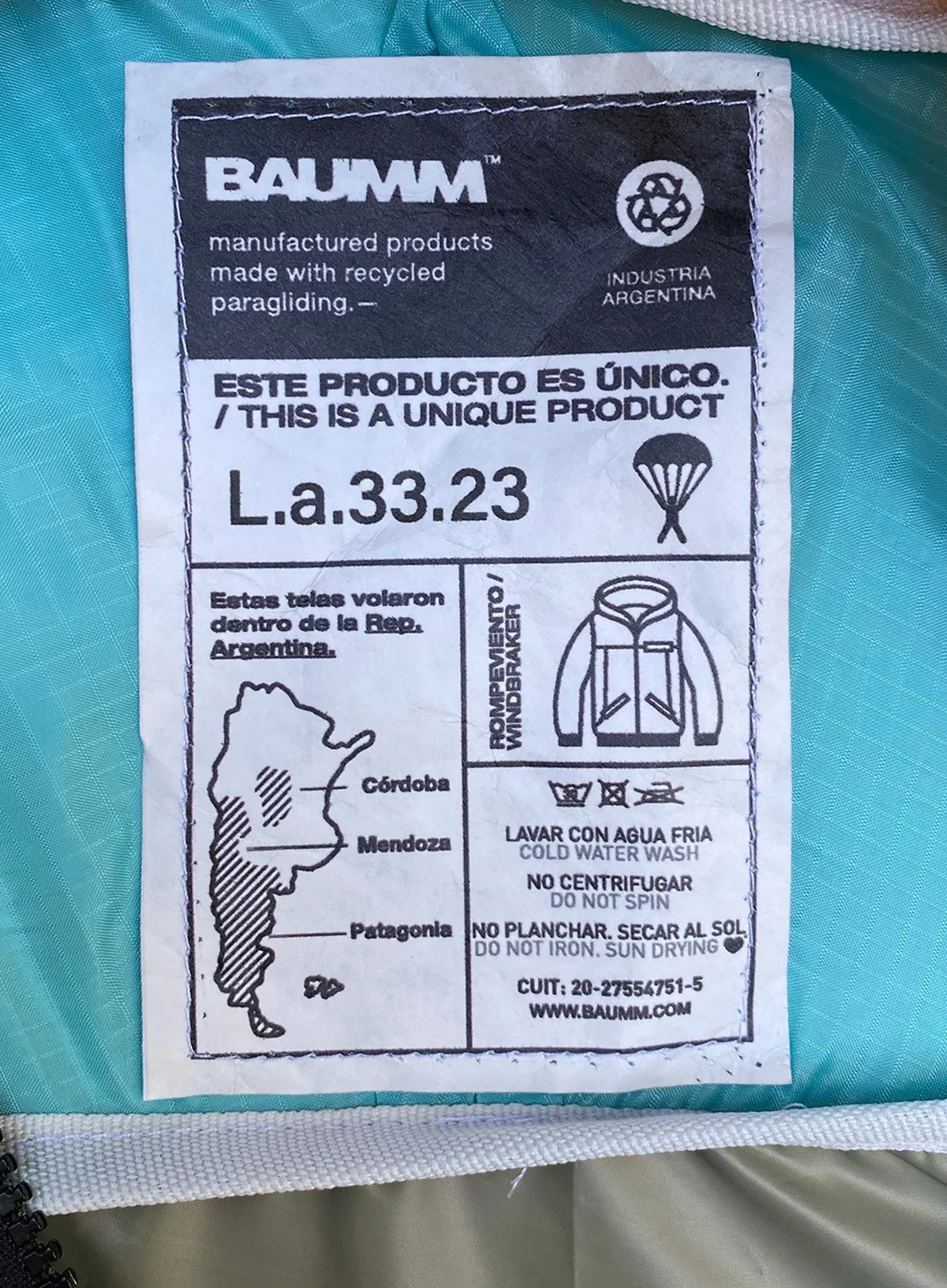 Upcycled Parachute Jacket (Large - L.a.33.23)