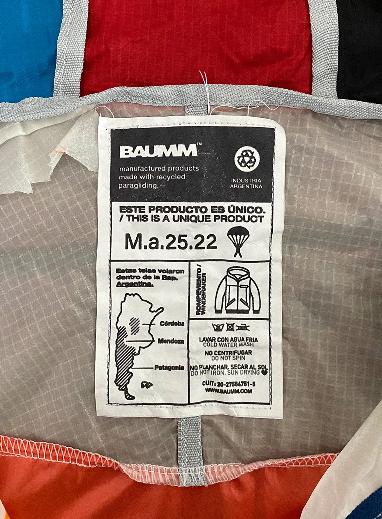 Upcycled Parachute Jacket (Medium - M.a.25.22)