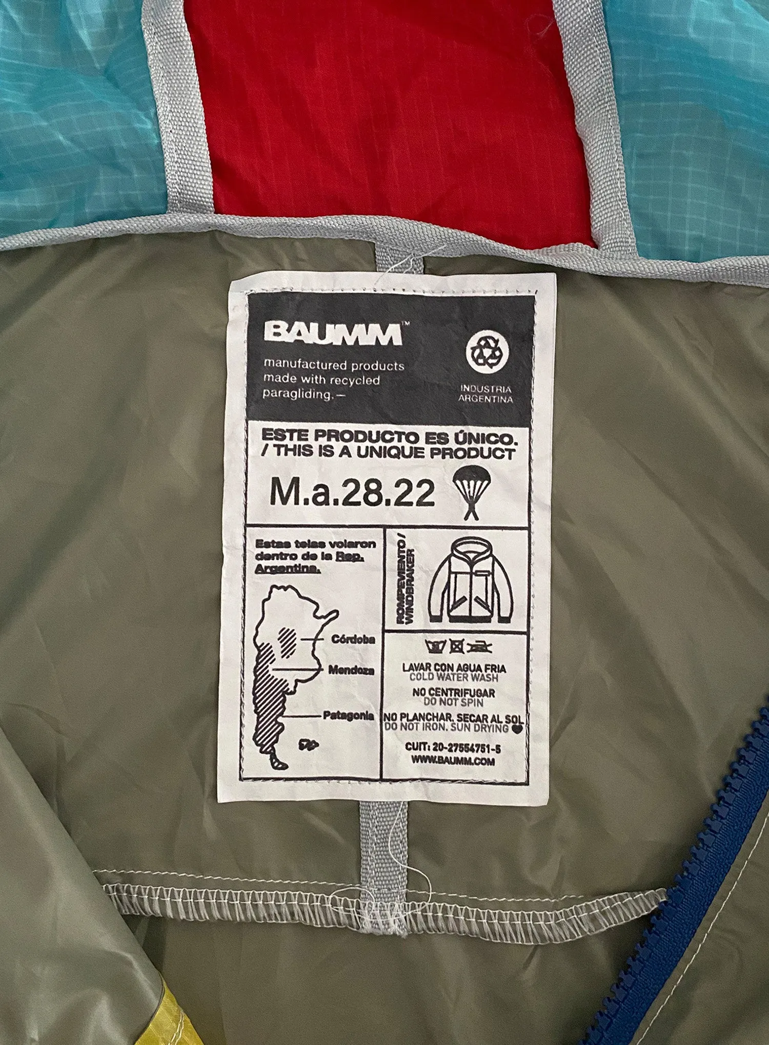 Upcycled Parachute Jacket (Medium - M.a.28.22)