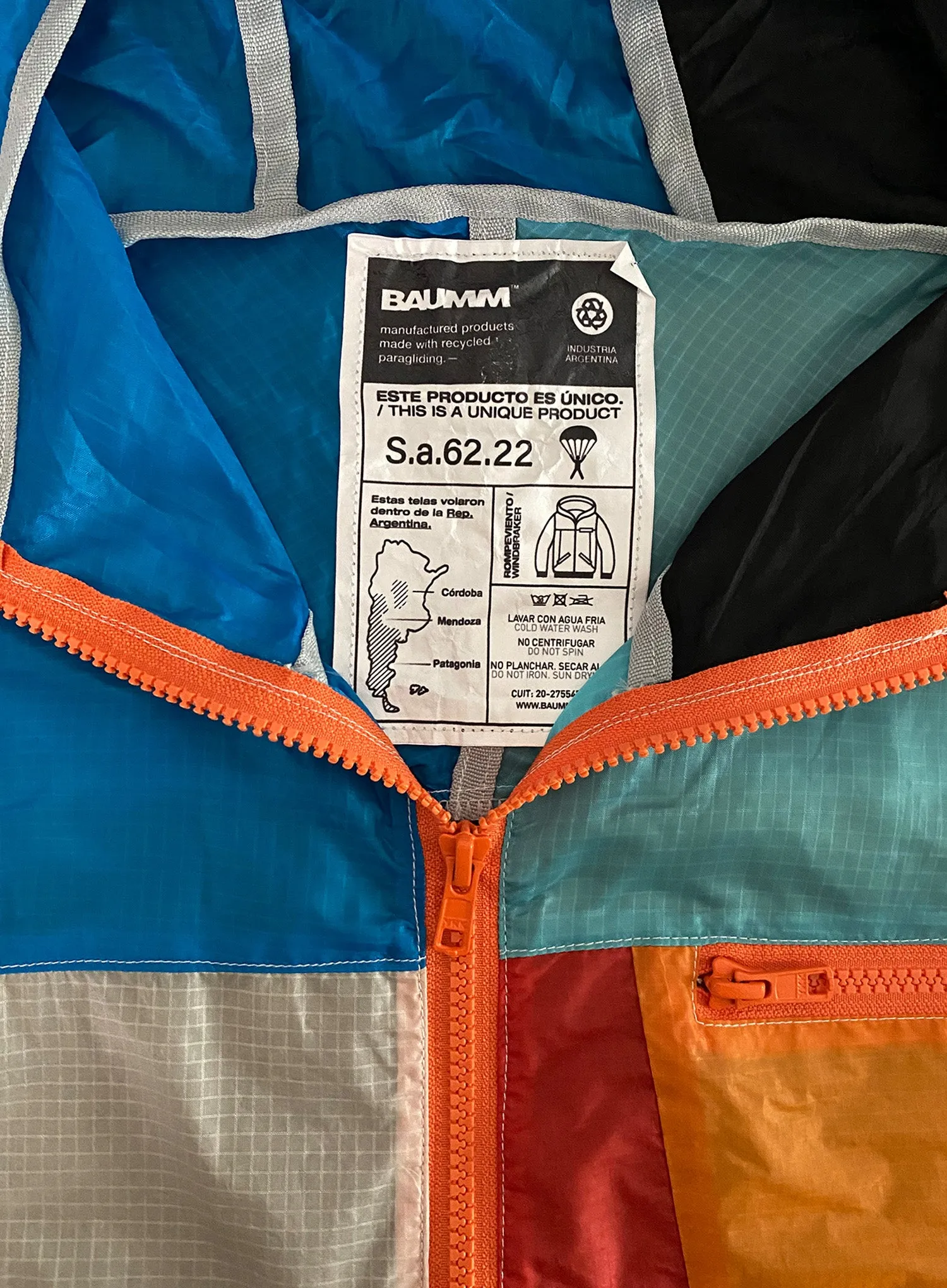 Upcycled Parachute Jacket (Small - S.62.22)