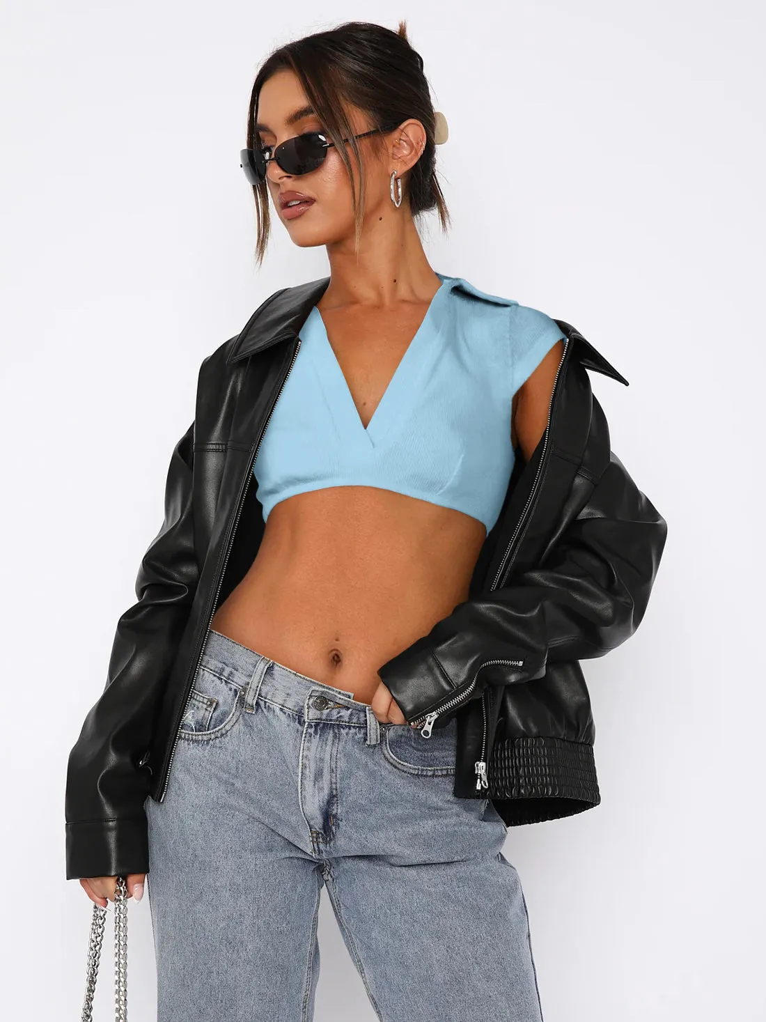 Vickee Bralette Top - Blue