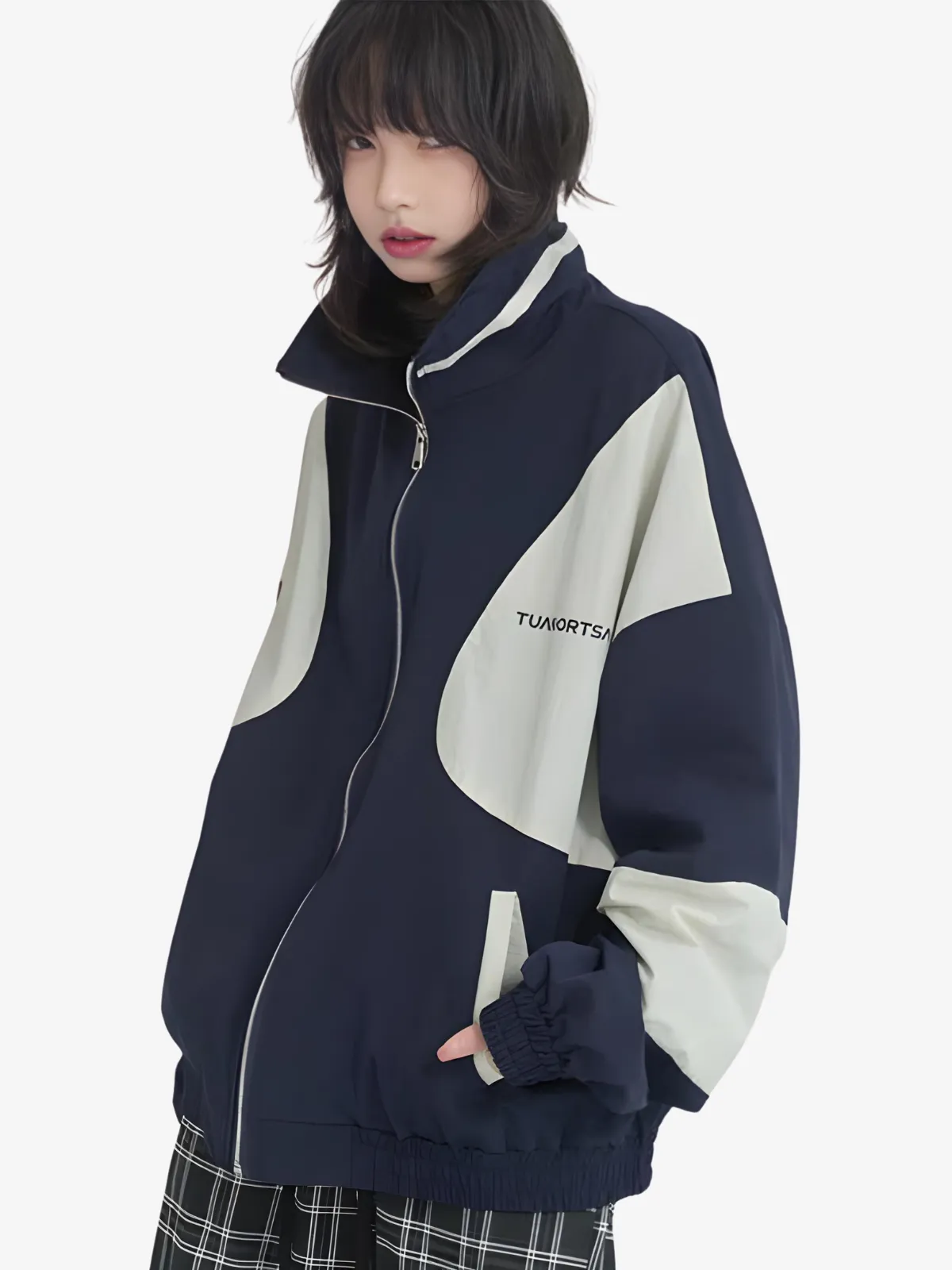 VINTAGE STITCHING FULL-ZIP JACKET