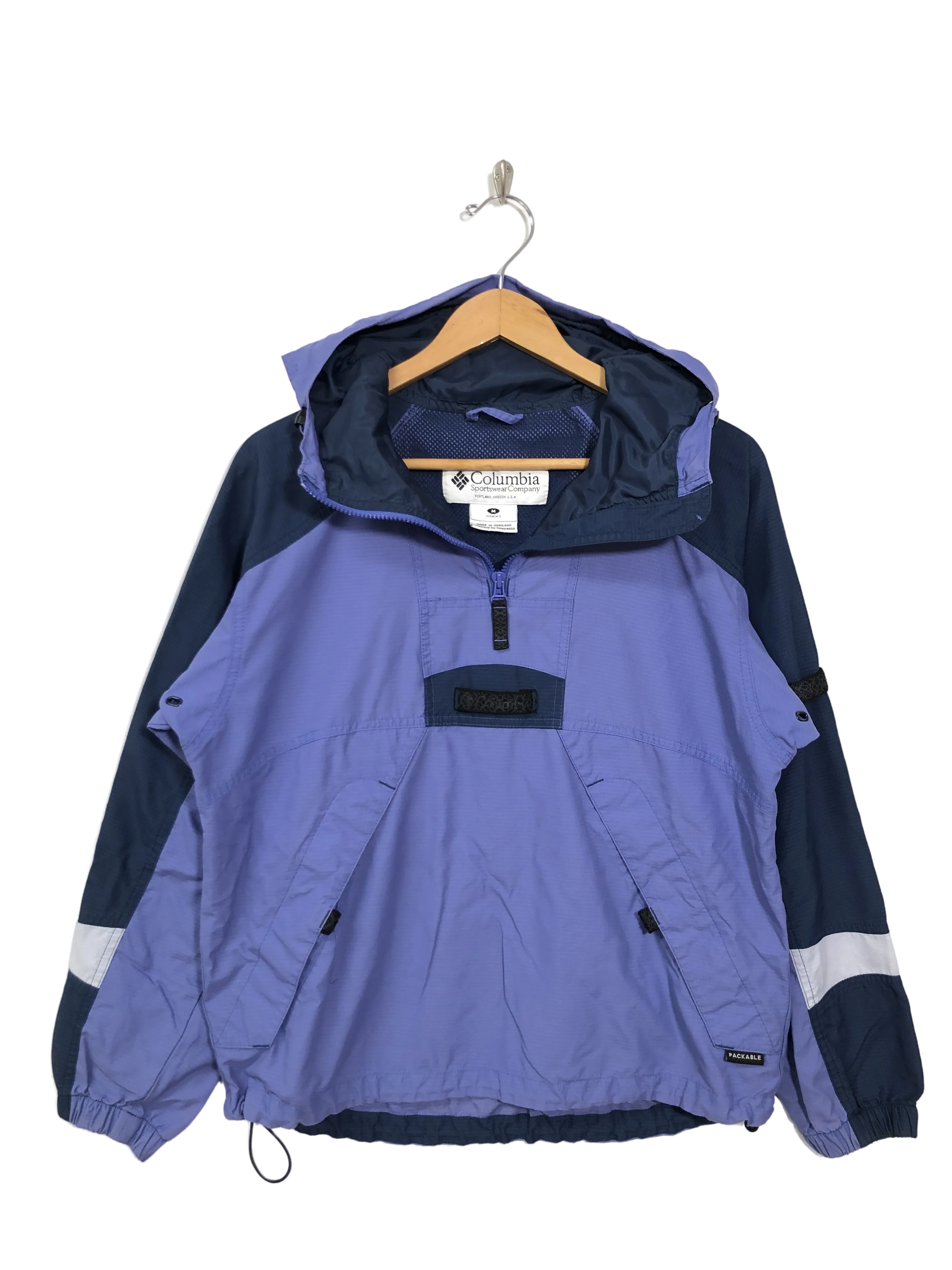 VTG Columbia 1/4 Zip Windbreaker (M)