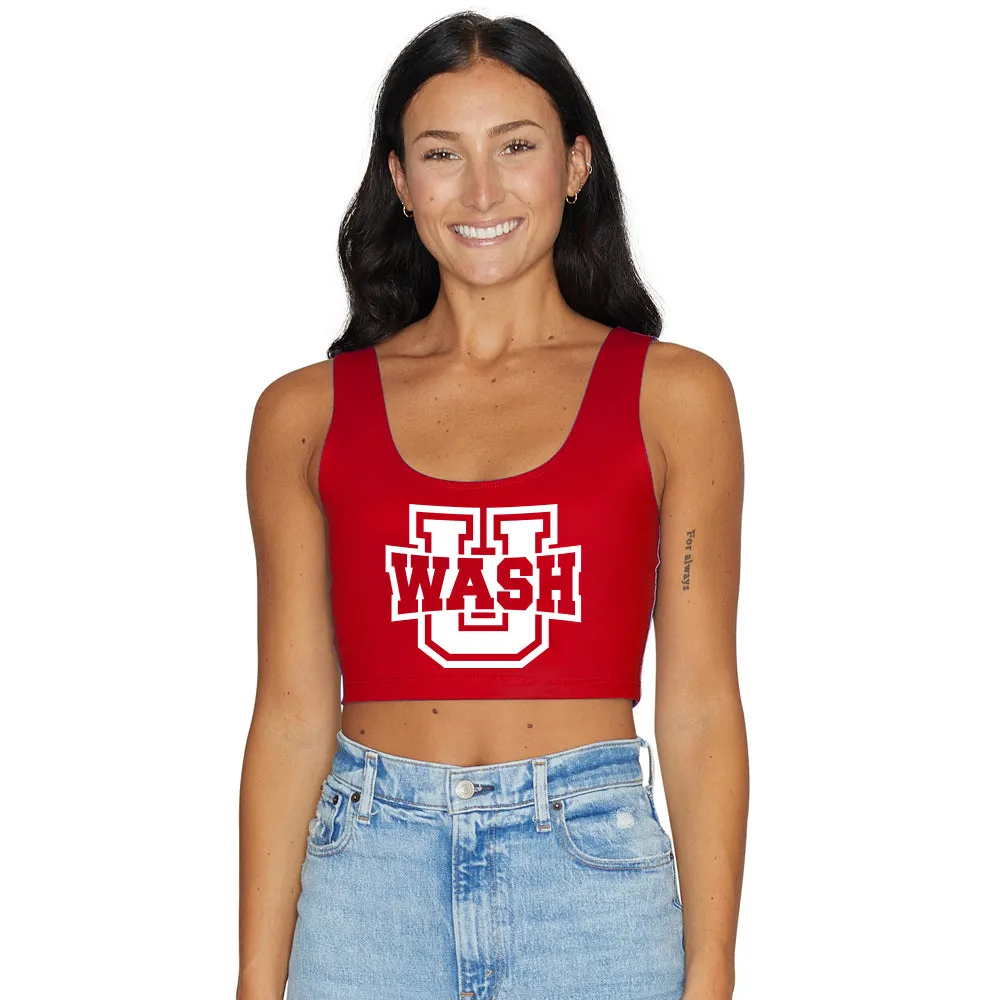 WashU Red Crop Tank Top