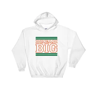 White Green and Orange Hooded Sweatshirt