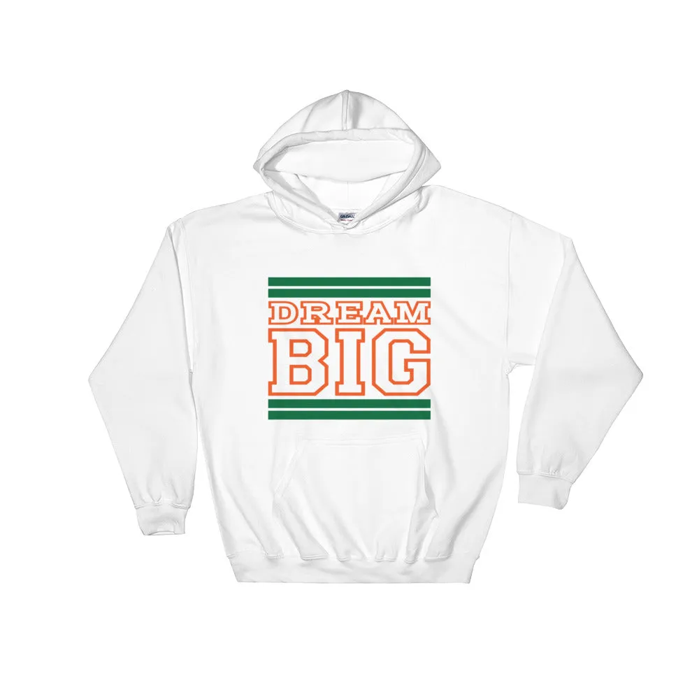 White Green and Orange Hooded Sweatshirt
