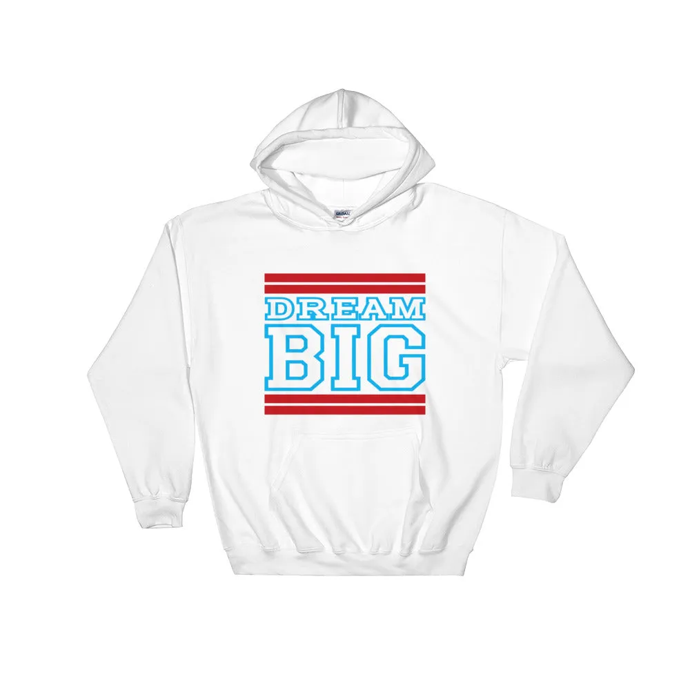 White Red and Carolina Blue Hooded Sweatshirt