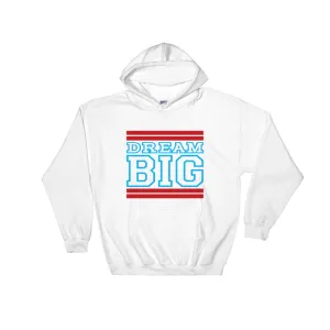 White Red and Carolina Blue Hooded Sweatshirt