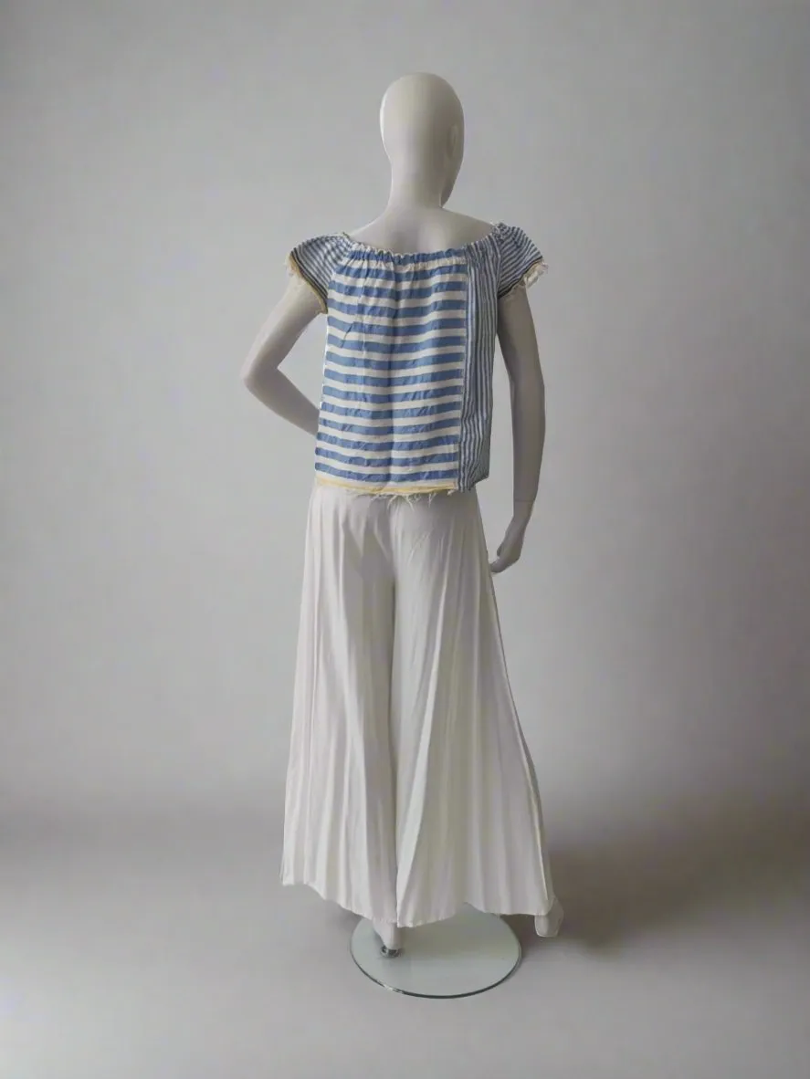 Wide-leg White Trousers