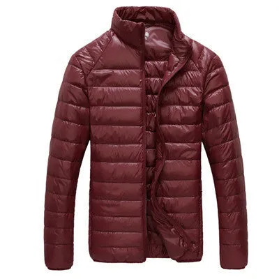 Winter Duck Down Jacket Ultra light Men 90% Coat Waterproof Down Parkas Fashion mens Outerwear coat 5011