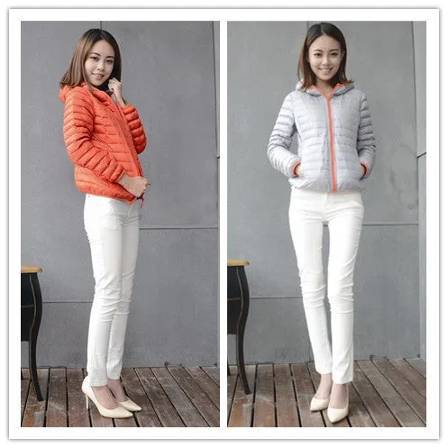 Winter Two Side Women 90% White Duck Down Jacket Women's Hooded Ultra Light Down Jackets Warm Winter Coat Parkas W00743