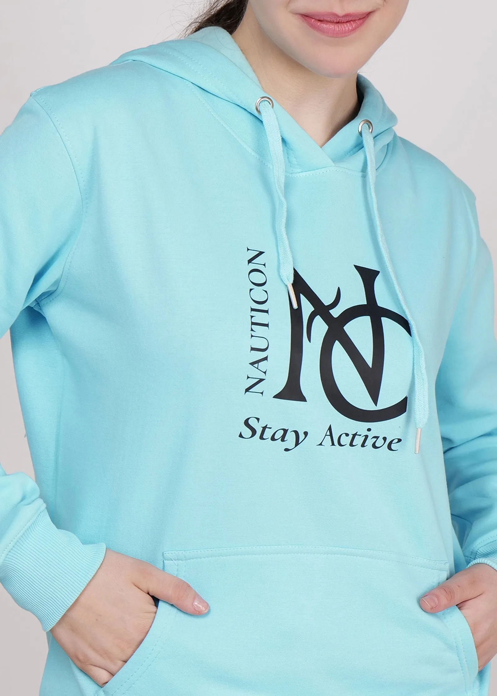 Women Winter Wear Stylish Hoodie Sky Blue