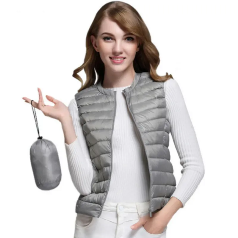 Women's Comfortable Zip Up Puffer Vest | Lightweight