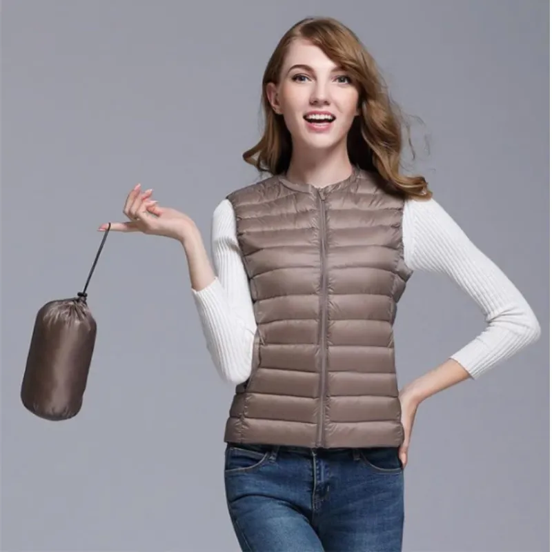 Women's Comfortable Zip Up Puffer Vest | Lightweight