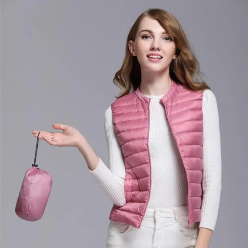 Women's Comfortable Zip Up Puffer Vest | Lightweight