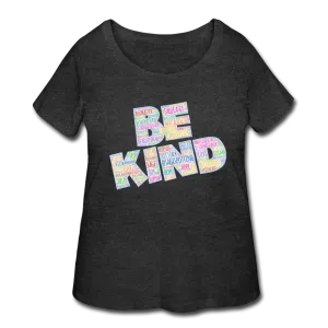Women's Curvy T-Shirt - Be Kind WordCloud