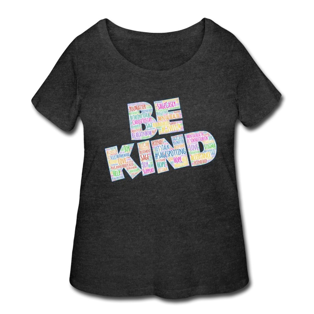 Women's Curvy T-Shirt - Be Kind WordCloud