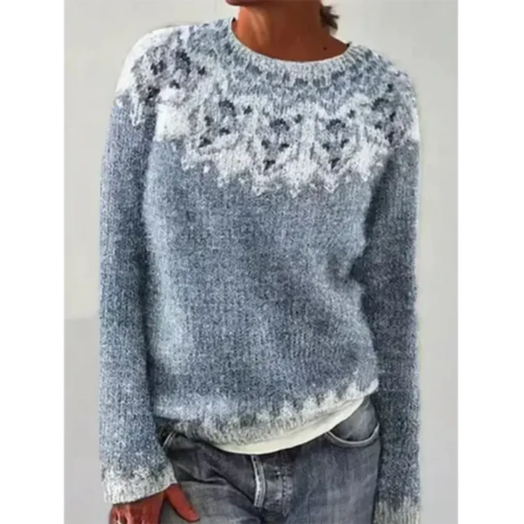 Women's Knitted Long Sleeve Sweater | Warm