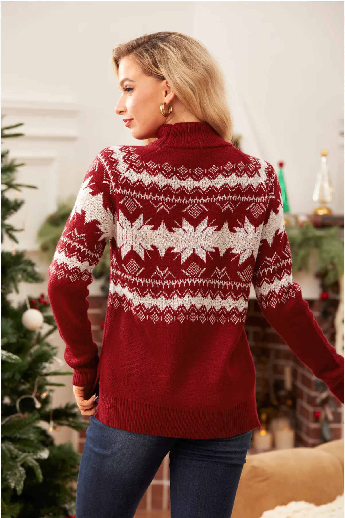 Women's Snowflake Christmas Sweater