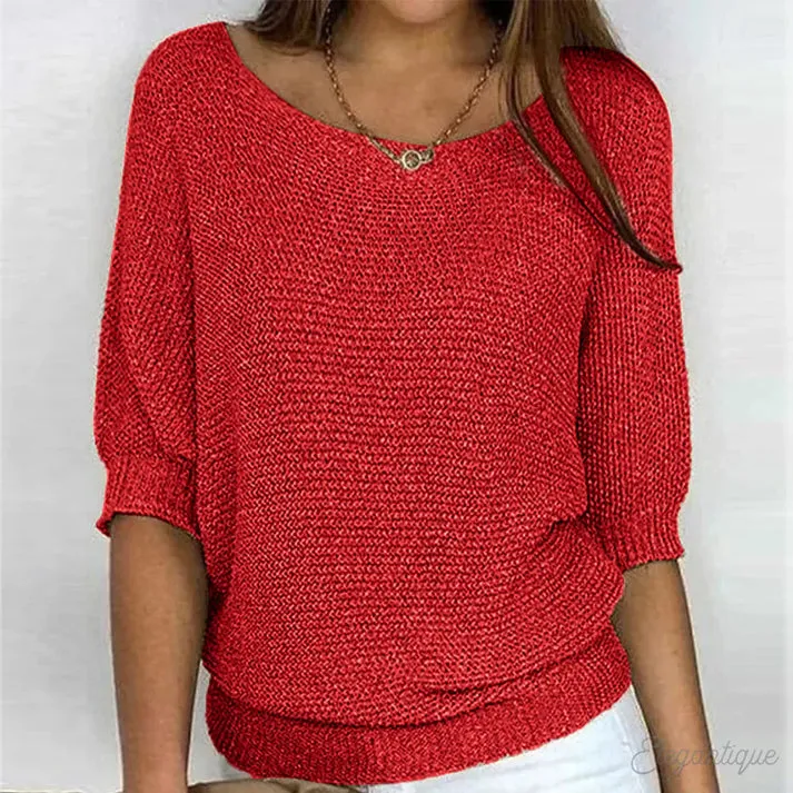 Women's stylish cross-knit Erin sweater