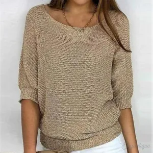 Women's stylish cross-knit Erin sweater