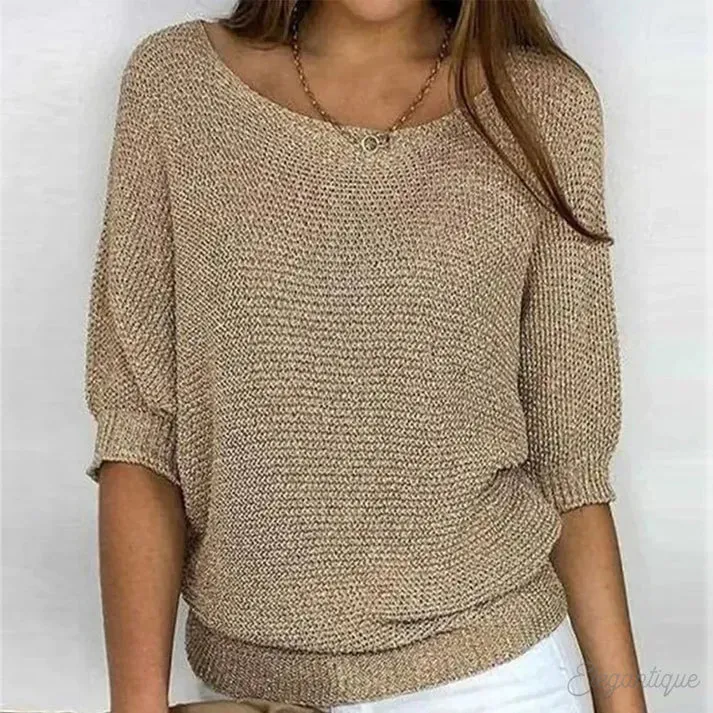 Women's stylish cross-knit Erin sweater