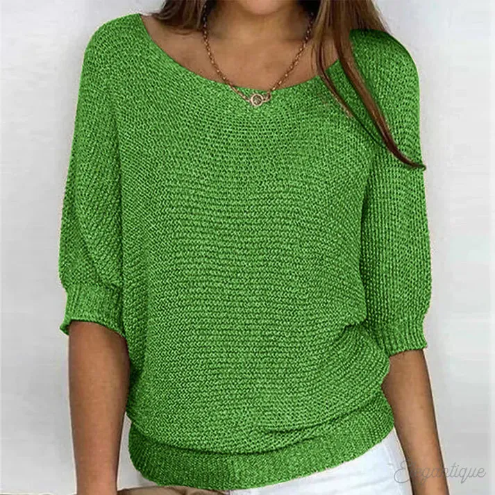 Women's stylish cross-knit Erin sweater