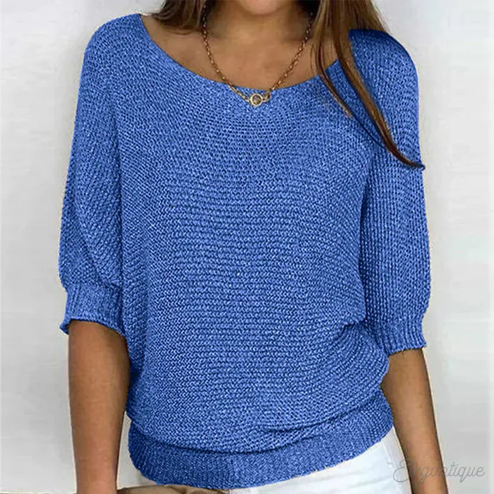 Women's stylish cross-knit Erin sweater